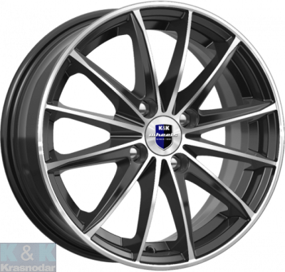 Колесный диск K&K Пойнт Бланк (КС884) 6x15/4x100 ET45 D67.1 алмаз черный SK